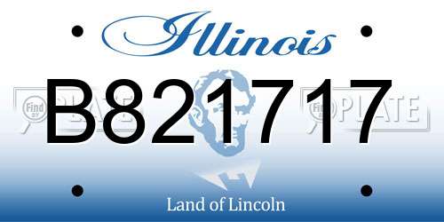 B821717 Illinois License Plate