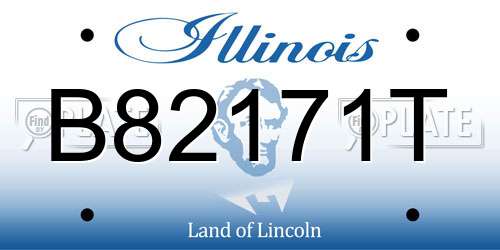 B82171T Illinois License Plate