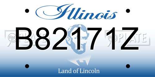 B82171Z Illinois License Plate