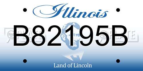 B82195B Illinois License Plate