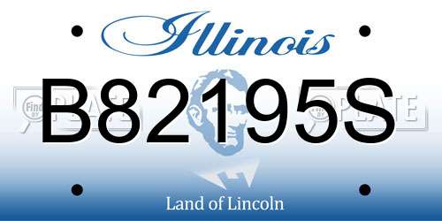 B82195S Illinois License Plate