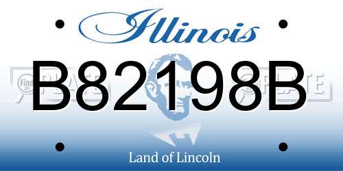 B82198B Illinois License Plate