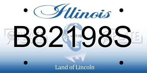 B82198S Illinois License Plate