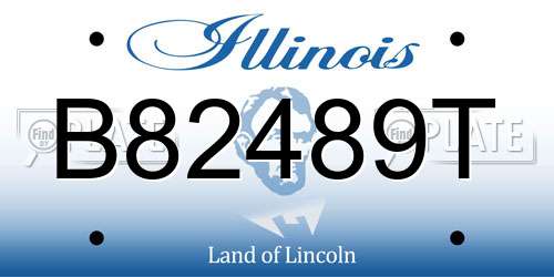 B82489T Illinois License Plate