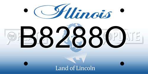 B8288O Illinois License Plate