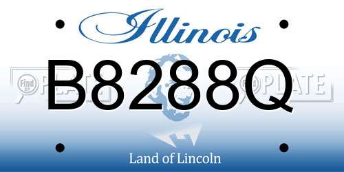 B8288Q Illinois License Plate