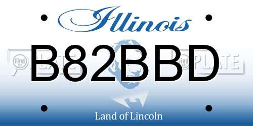 B82BBD Illinois License Plate