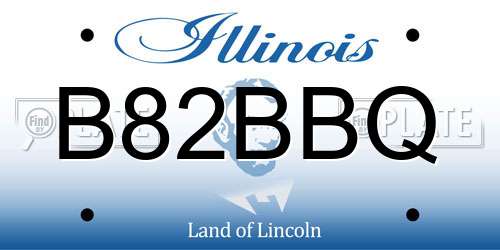 B82BBQ Illinois License Plate