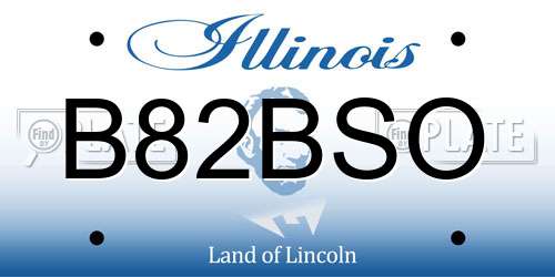 B82BSO Illinois License Plate