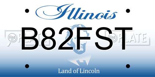 B82FST Illinois License Plate
