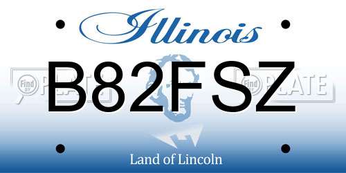 B82FSZ Illinois License Plate