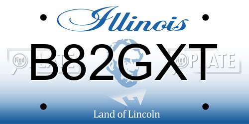 B82GXT Illinois License Plate