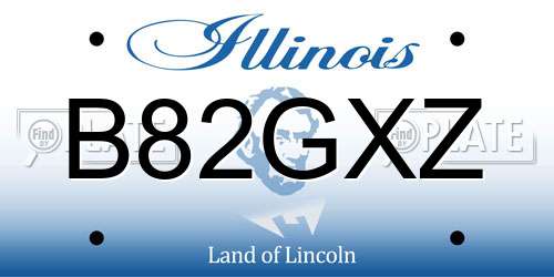 B82GXZ Illinois License Plate