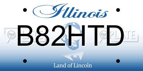 B82HTD Illinois License Plate