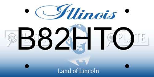B82HTO Illinois License Plate