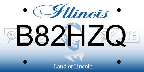 B82HZQ Illinois License Plate