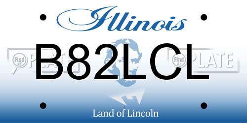 B82LCL Illinois License Plate