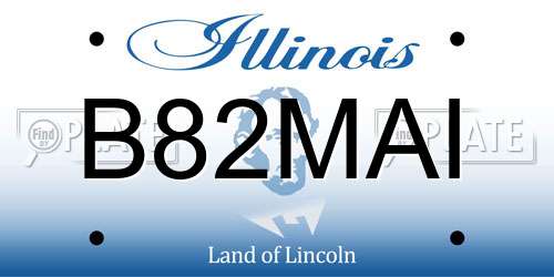 B82MAI Illinois License Plate