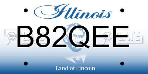 B82QEE Illinois License Plate