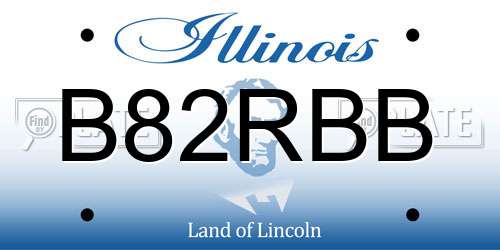 B82RBB Illinois License Plate