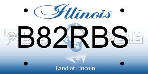 B82RBS Illinois License Plate