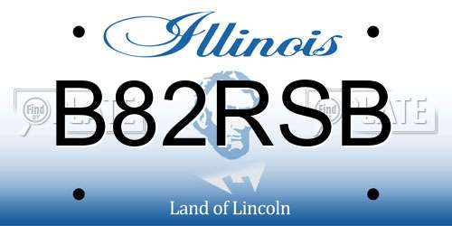B82RSB Illinois License Plate