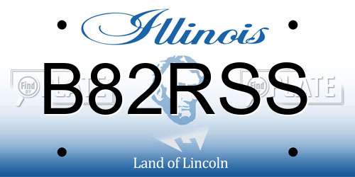 B82RSS Illinois License Plate