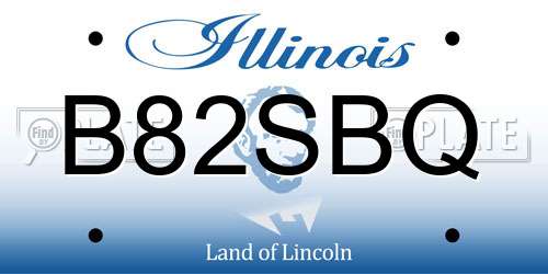 B82SBQ Illinois License Plate