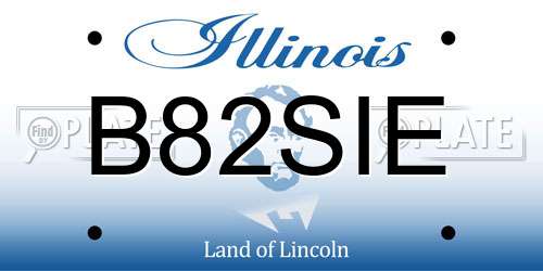 B82SIE Illinois License Plate
