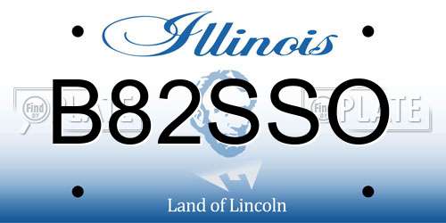 B82SSO Illinois License Plate