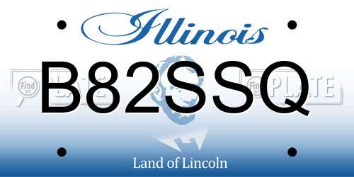 B82SSQ Illinois License Plate