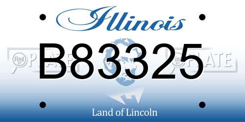 B83325 Illinois License Plate