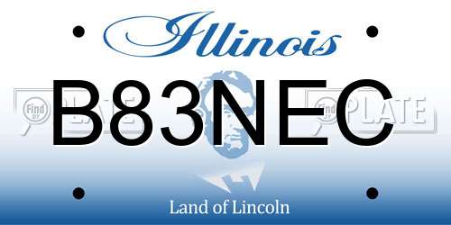 B83NEC Illinois License Plate