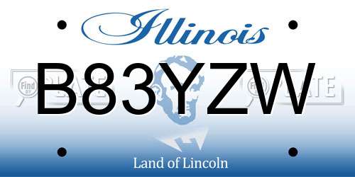 B83YZW Illinois License Plate