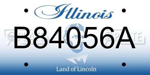 B84056A Illinois License Plate