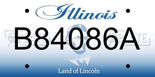 B84086A Illinois License Plate