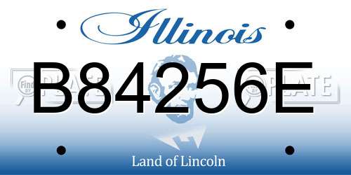 B84256E Illinois License Plate