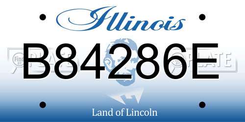 B84286E Illinois License Plate