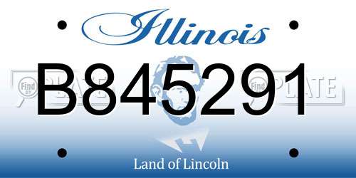 B845291 Illinois License Plate