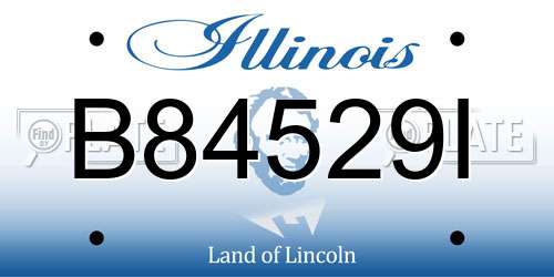 B84529I Illinois License Plate