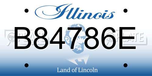 B84786E Illinois License Plate
