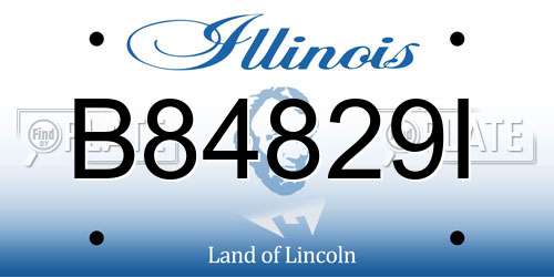 B84829I Illinois License Plate