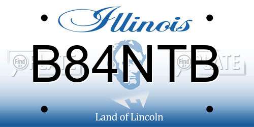 B84NTB Illinois License Plate