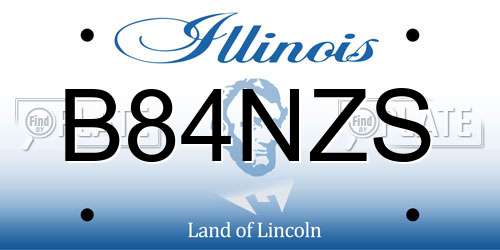 B84NZS Illinois License Plate