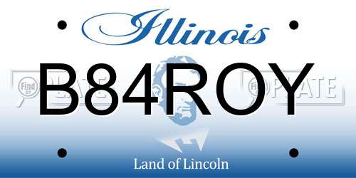 B84ROY Illinois License Plate