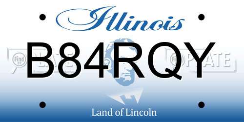 B84RQY Illinois License Plate