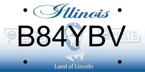 B84YBV Illinois License Plate