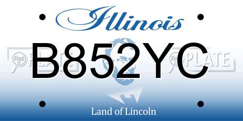 B852YC Illinois License Plate