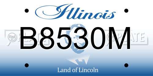 B8530M Illinois License Plate