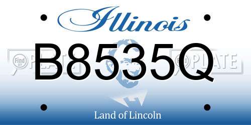 B8535Q Illinois License Plate